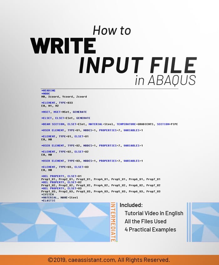 How to write input file in ABAQUS