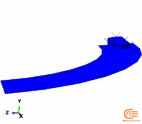 Simulation of Centripetal Force Felt by a Car while Taking a Turn in ABAQUS