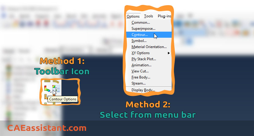 Methods of selecting contour options | Abaqus visualization