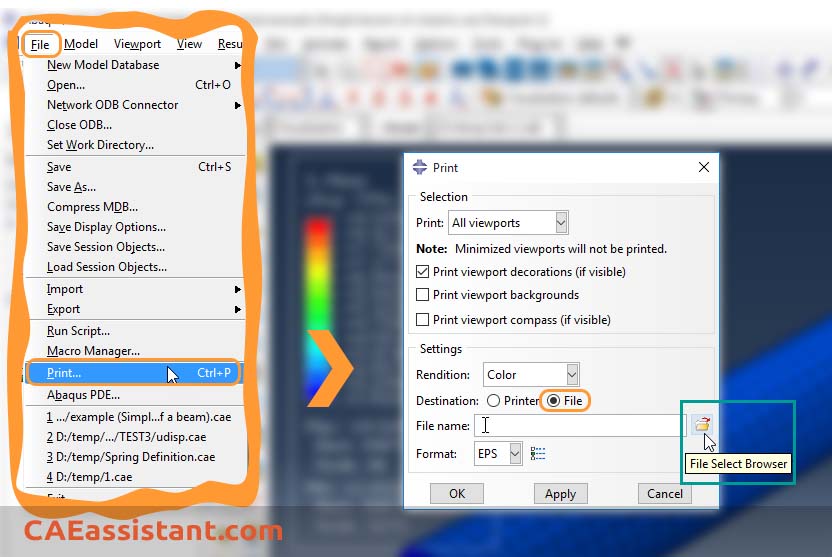 Abaqus screenshot | capture image in Abaqus