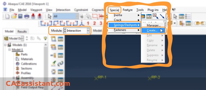 Creating Spring in Abaqus