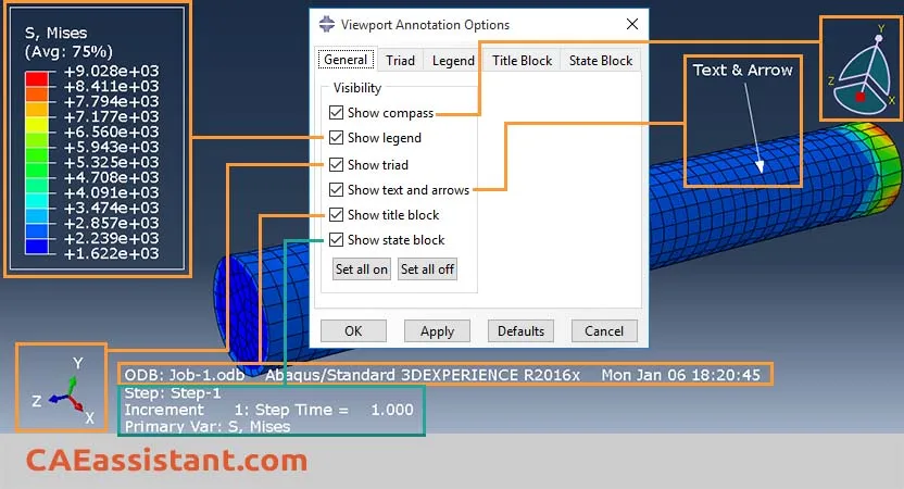 Displaying items in Abaqus | Abaqus viewer