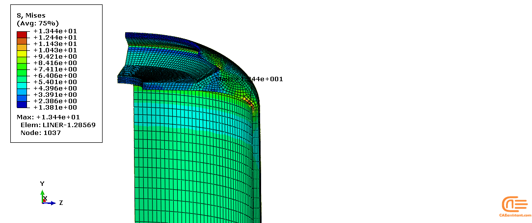 Static Analysis of Composite Pressure Vessell with Scripting
