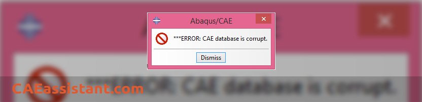 Cae_file Corrupted Error Message