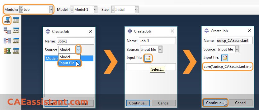 procedure for running input file in Abaqus/CAE