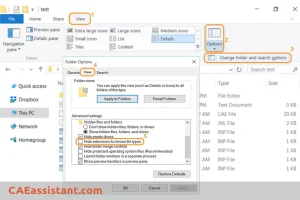 Disabling Hide Extensions | Abaqus batch file - Abaqus queue Jobs