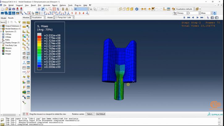 forming in Abaqus simulation - CAE Assistant