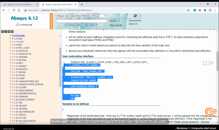 Dload subroutine
