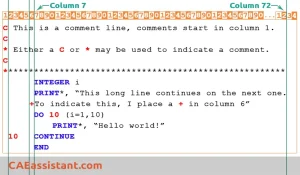 Fortran Column rules | Abaqus Fortran 