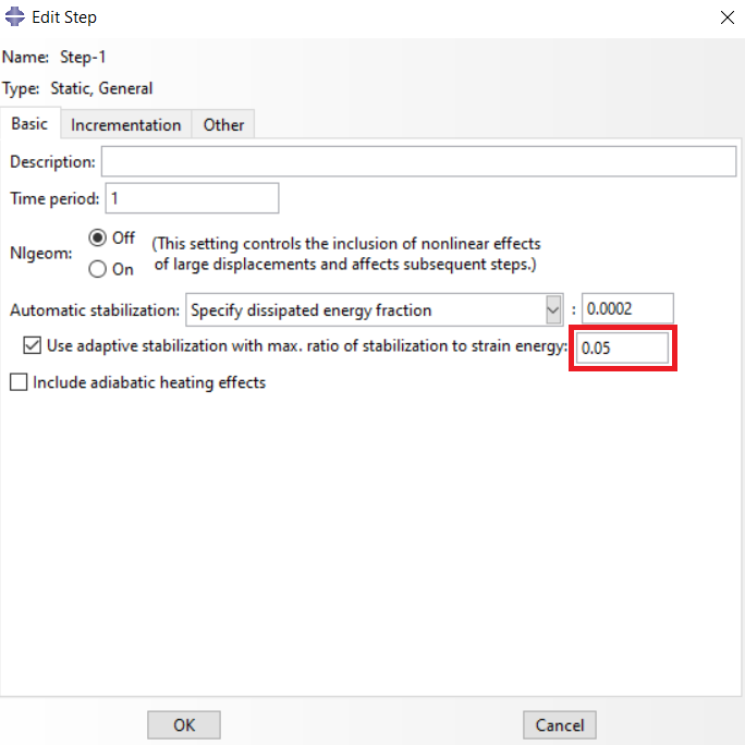 automatic stabilization abaqus