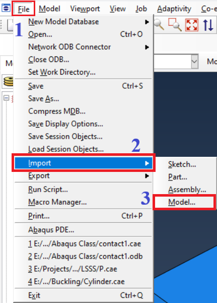 Open the Input file in the ABAQUS