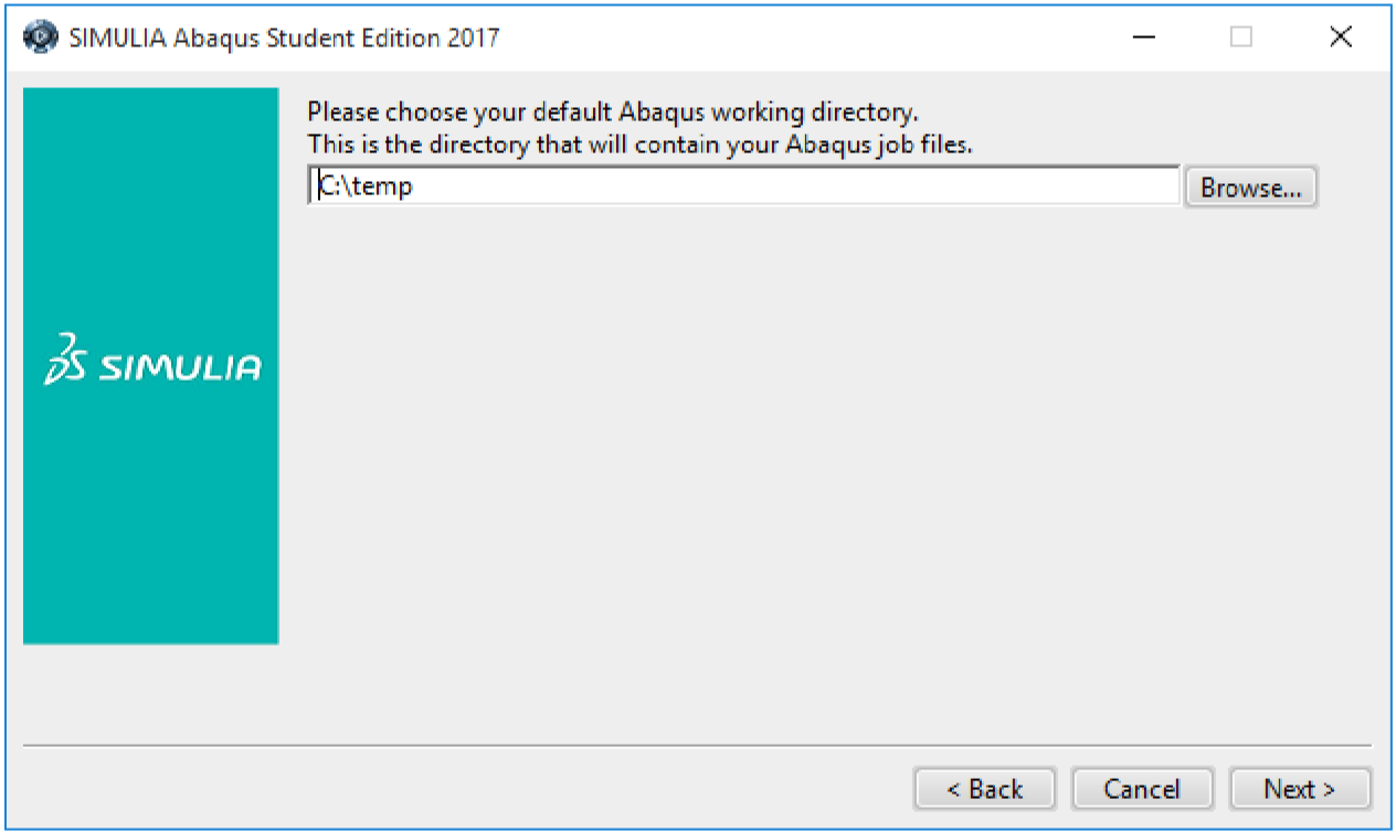 default Abaqus working directory