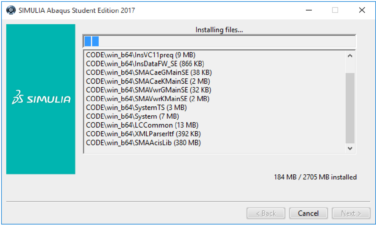 Abaqus SE installation process