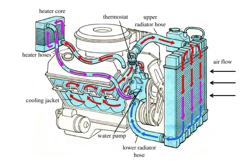 Cooling system in engine