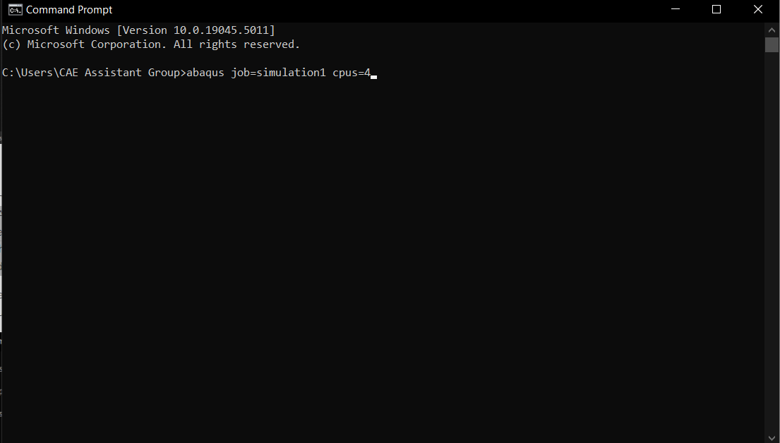 Running Abaqus job with multiple cpus