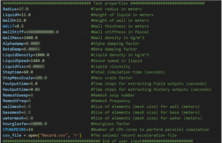 Sloshing simulation