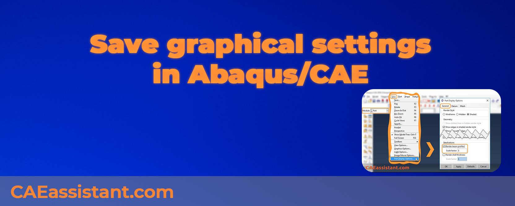 abaqus graphical setting