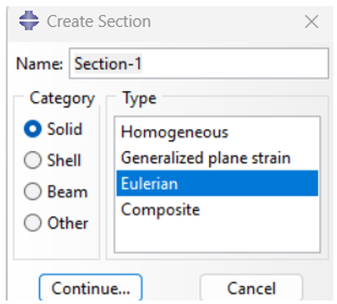 How to apply Eulerian material