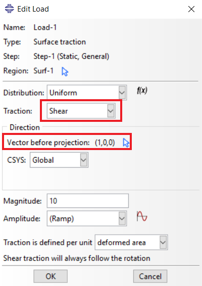 Creating Surface Traction Load