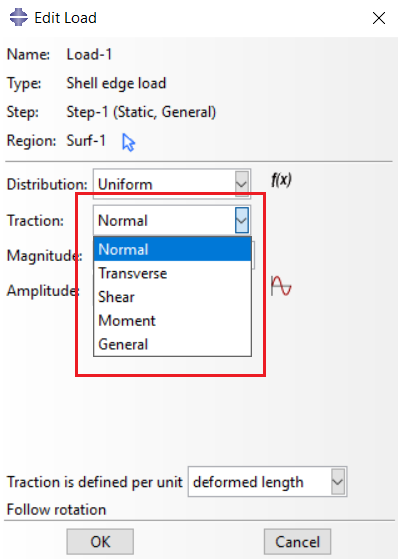 Traction types for Shell Edge Load