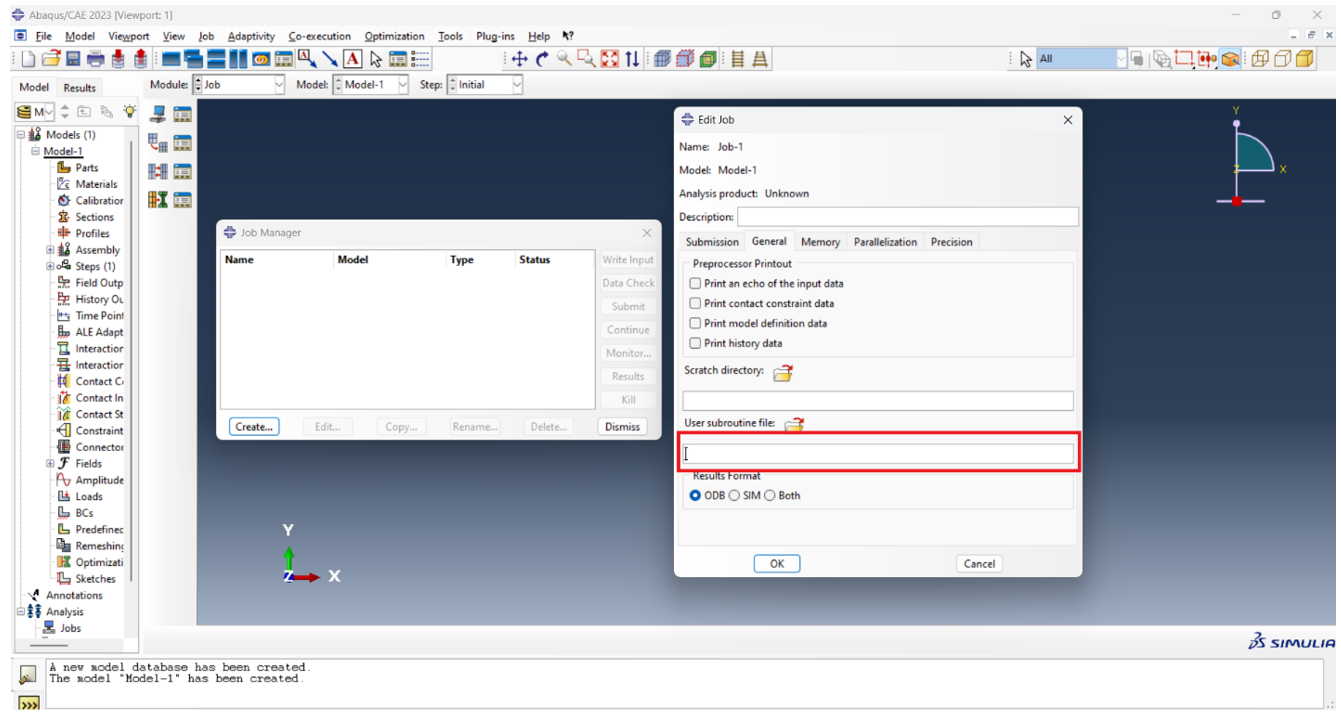 How to insert the subroutine file in ABAQUS