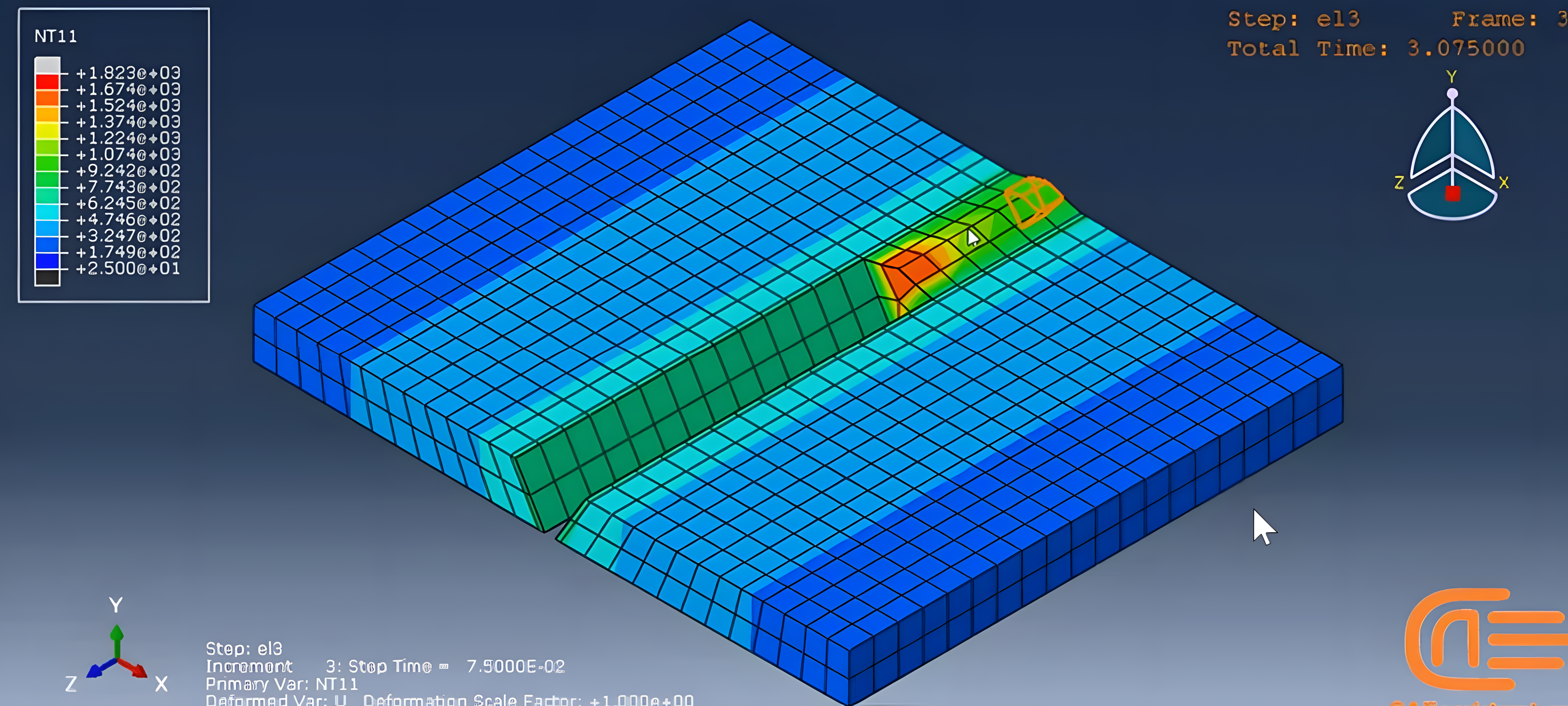 Abaqus Butt welding with death and birth of an element