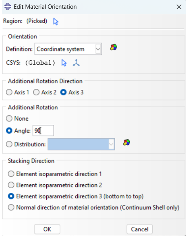 The coordinate system