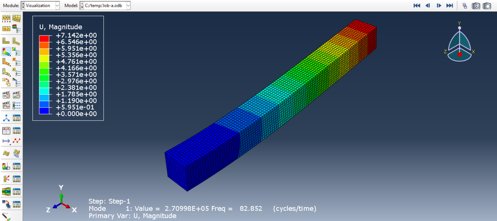 First mode shape