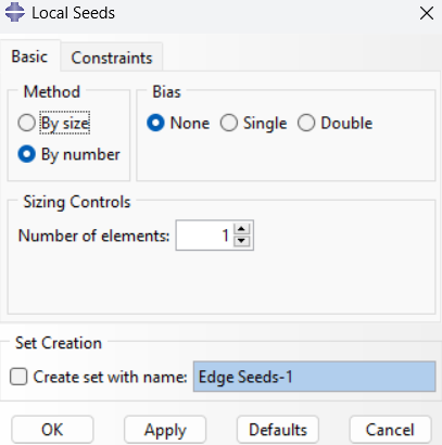 Creating mesh seeds on truss members