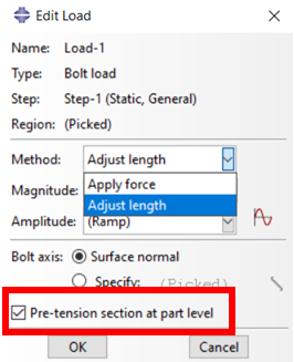 Applying bolt load in Abaqus
