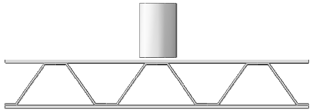 Configuration of corrugated sandwich structure