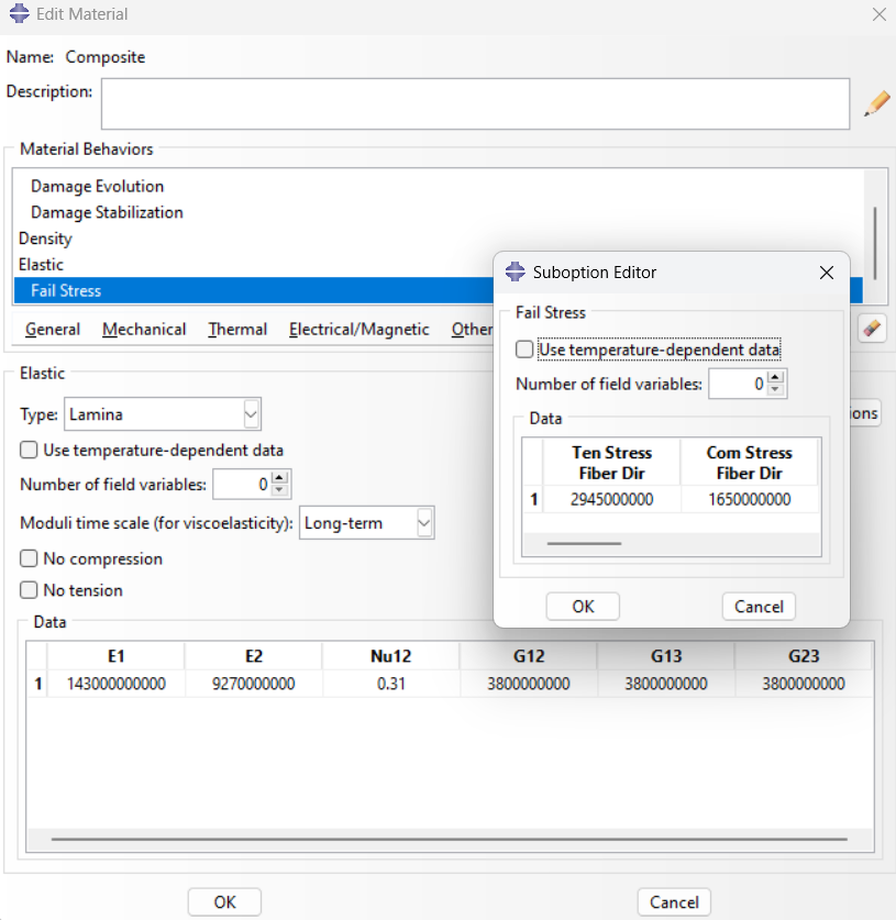 Elastic parameters