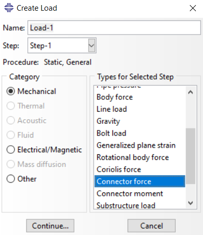 Selecting connector force in load module