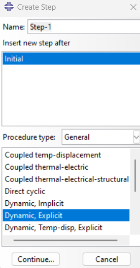 Selecting the step